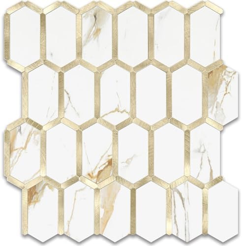 Vamos Tile Long Hexagon Peel and Stick Tile Backsplash by VamosTile