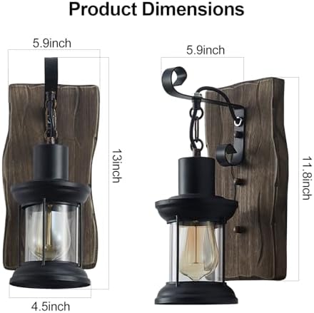 Farmhouse wall sconces Rustic wall sconces Indoor wall lights1pack - Image 3