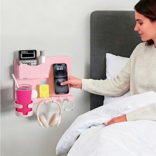 Floating Shelves for Bedside Shelf Accessories Organizer, Wall Mount Shelf - Image 2