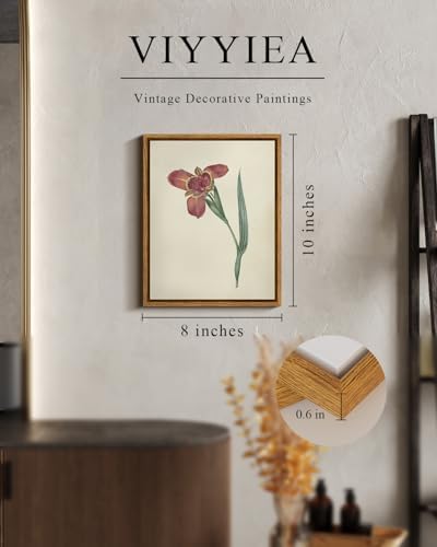 VIYYIEA Vintage Orchid Wall Art Botanical Flower Print 8x10 Inch - Image 2