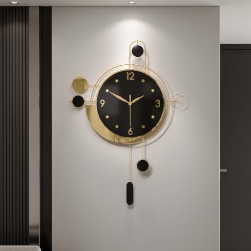 Cuspin Modern Wall Clock Black Gold - Image 3