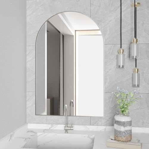 Arched Wall Mirror for Bathroom, Sliver Vanity Mirror Decor for Mantle - Image 5
