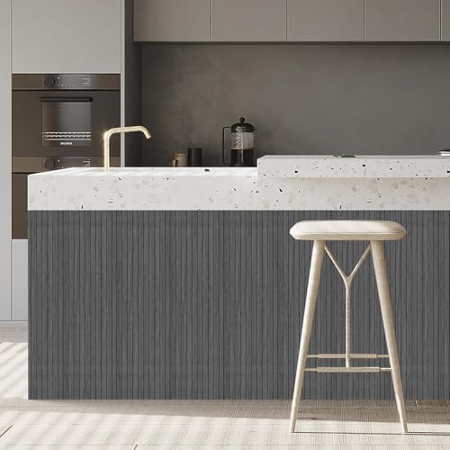 3D Wood Slat Wall Panels Peel and Stick Faux Wood Grain Thick Wallpaper - Image 5