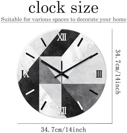14 Inch Marble Wall Clocks Battery Operated - Image 5