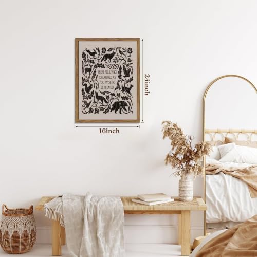 Framed Forest Animal Wall Art, Treat All Living Creatures Print - Image 4