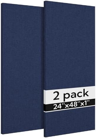 Olanglab Acoustic Panels 2 Pack, Fabric Wrapped Sound Proof Foam Panels by Olanglab