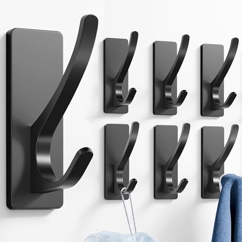 pickpiff Matt Black Self-Adhesive Hook, 13LB Hanger by pickpiff