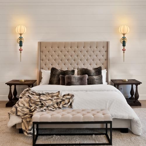 White Fabric Shade Modern Wall Scone Indoor Wall Light Fixtures - Image 2