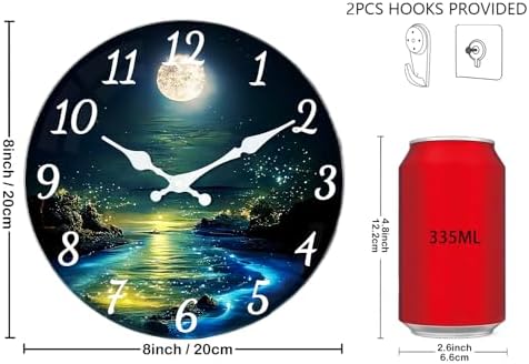 Glass Small Wall Clock Battery Operated - Image 3
