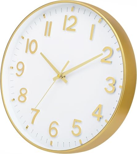 HZDHCLH 8 Inch Wall Clock Battery Operated Silent Non Ticking White Modern - Image 2
