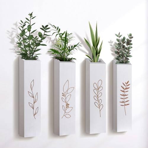 Wooden Wall Vase Planter Set of 4 by Botop