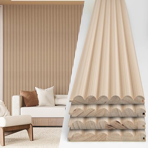 Art3d 108 x 5.7 in Fluted Wood Wall Paneling by Art3d