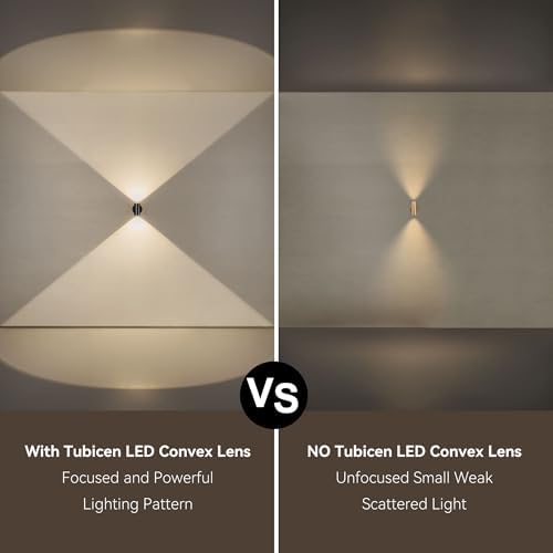 Tubicen LED Wall Sconce, Indoor Small Dimmable Cordless Hardwired Wall Light - Image 3