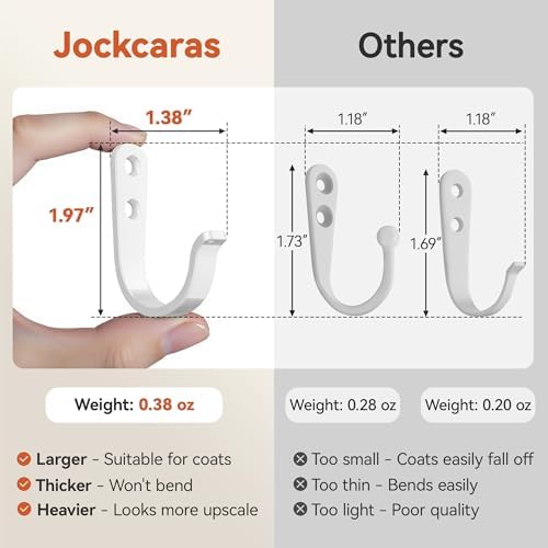 10Pcs Wall Hooks, Holds Up to 40 lbs - Image 5