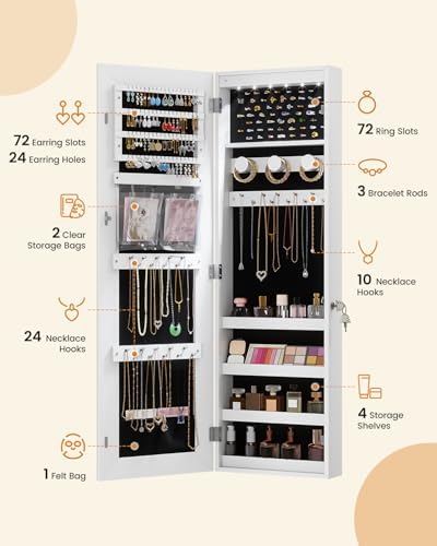 HNEBC Over the Door Organizer, Jewelry Cabinet - Image 2