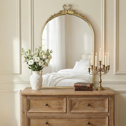 Gold Baroque Vintage Mirror for Vanity 24x35.5Inch Gold Antique - Image 6