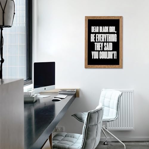 Golden Framed Be Everything They Said You Couldn't Motivational Canvas Wall Art - Image 3