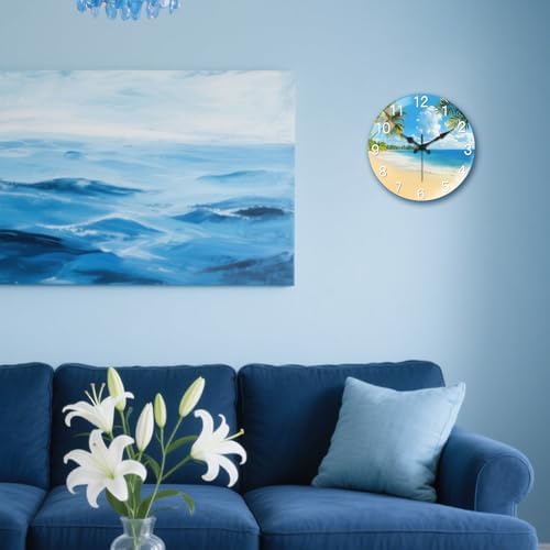 peacoblue Ocean Wall Clocks Battery Operated - Image 6