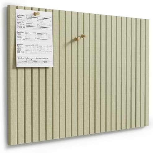 MaxGear Bulletin Board 36" x 24", Sage Green Felt Wall Tiles Room Decor by MaxGear