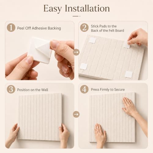 Extra Large Felt Bulletin Board Squares, 16 Pack Oatmeal - Image 6