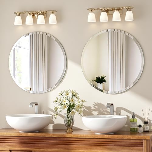 24x24 Inch Bathroom Mirrors for Over Sink, Frameless Mirrors for Wall - Image 2