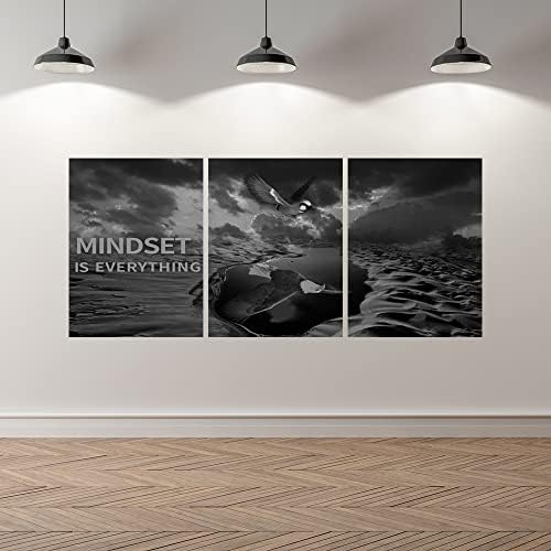 Yetaryy 3 Panels Inspirational Canvas Painting Motivational Wall Art Success - Image 5