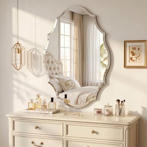 24" x 36" Large Scalloped Frameless Mirror - Image 6