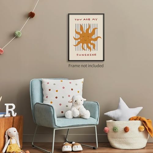 You Are My Sunshine Quotes Wall Art Trendy Cute Kids Poster Positive - Image 4