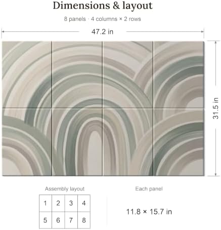 Acoustic Wall Art Panels, 47.2 x 31.5 in, Arc Calm - Image 3