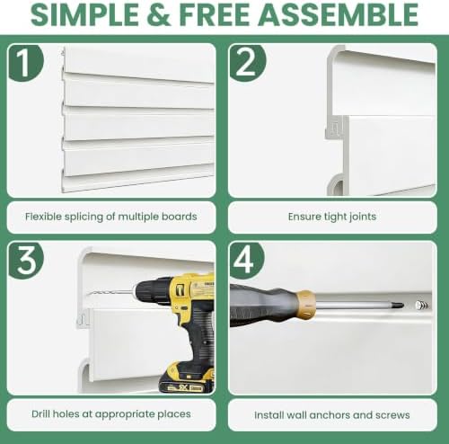 4x8 ft Slatwall Panel Wall Storage Systems, Slat Wall Paneling Garage Wall - Image 7