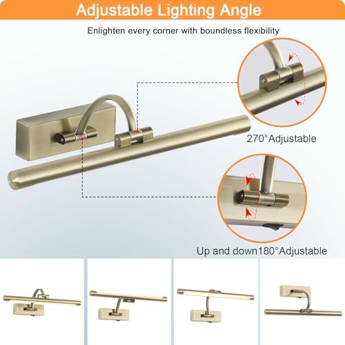 Tassuowell LED Picture Lights for Wall Rechargeable, Battery Operated Art Light - Image 4