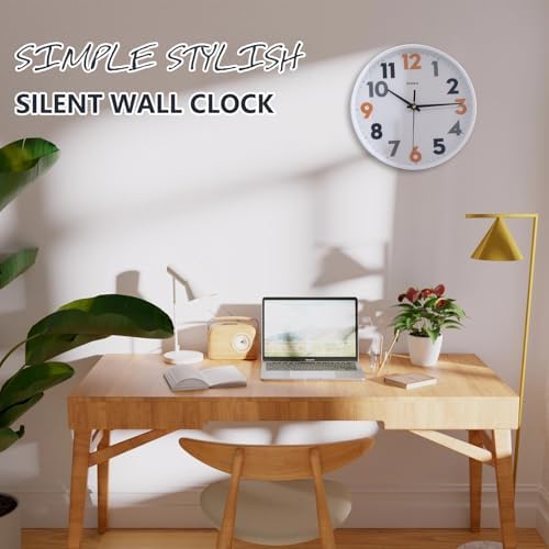 Modern Wall Clock, 10 Inch Silent Non-Ticking Battery Operated – Easy to Read - Image 5