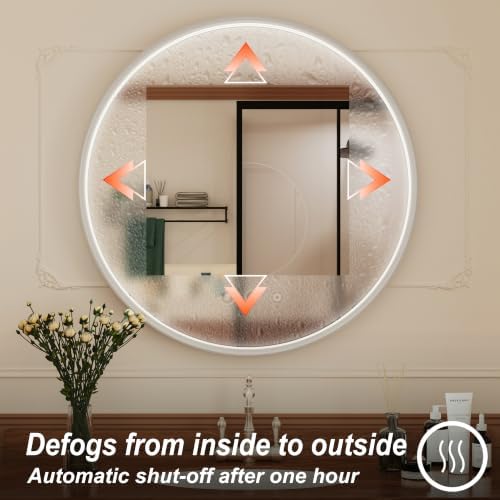 30 Inch Round LED Bathroom Mirror - Image 5