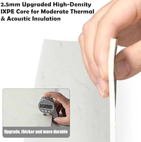 60pcs Peel and Stick Shower Tile Waterproof Off White Marble Tiles Wall Panels - Image 6