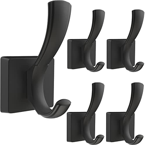 TOFIIGREM Black Towel Hooks Coat Hook, Towels Robe Holder by TOFIIGREM