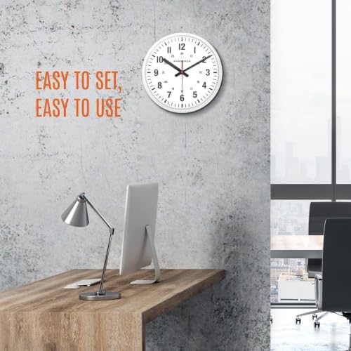 MARATHON 10-Inch Silent Sweep Analog Wall Clock - Image 6
