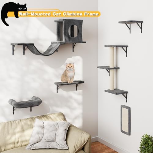 Cat Wall Shelves, Dark Gray - Image 5