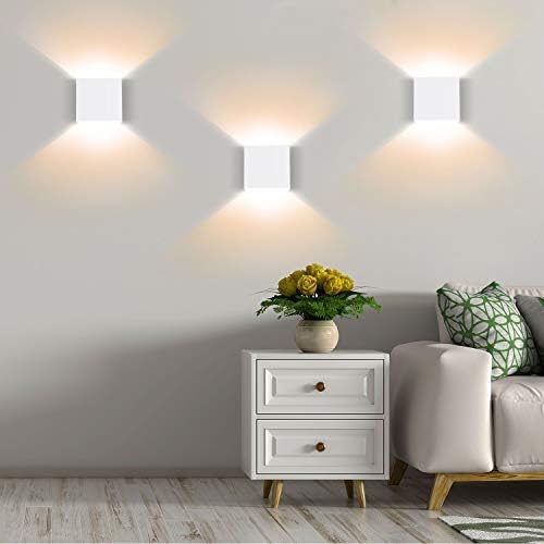 Lightess White Modern LED Wall Light Dimmable Mini Wall Sconce Warm White - Image 5