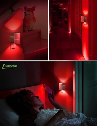 L LOHAS LED Red Night Light, Circadian Night Lights Plug into Wall, 2 Pack - Image 5