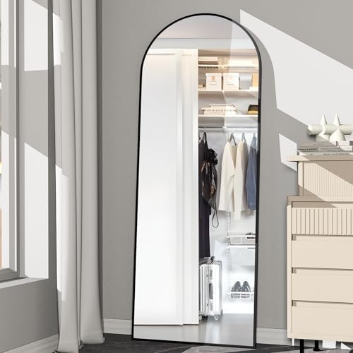 Full Length Mirror 64"x21" Arch Floor Mirror by NEUWEABY