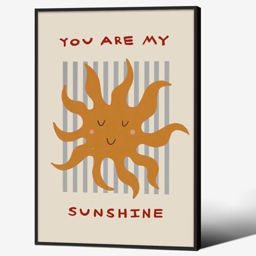 You Are My Sunshine Quotes Wall Art Trendy Cute Kids Poster 16x24 inch Black by Unknown