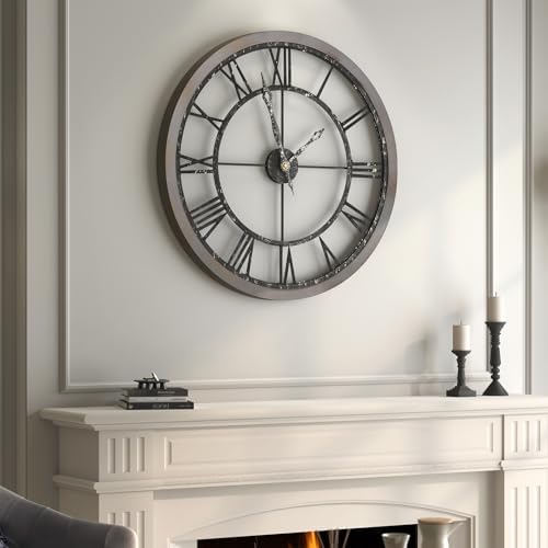 Cuspin 24 Inch Farmhouse Wall Clock, Rustic Clocks - Image 3