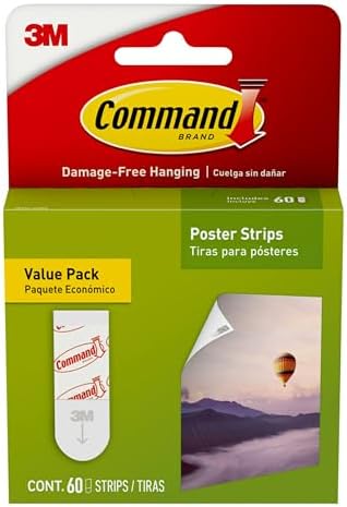 Command Poster Strips, 60 Strips by Command
