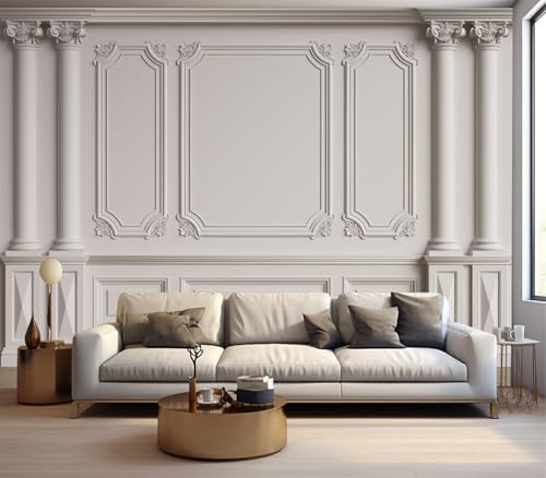 Elegant 3D Classic Wall Pillar Panel Peel Stick Wallpaper by Cliouar