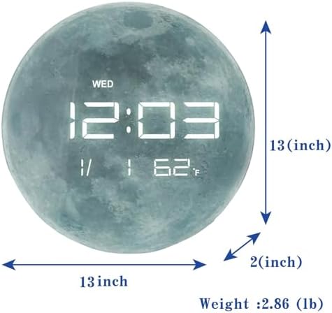 Nbdeal 13" Digital Wall Clock - Image 2
