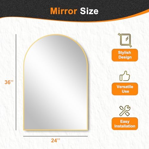 Delma Arched Bathroom Mirror - Image 5