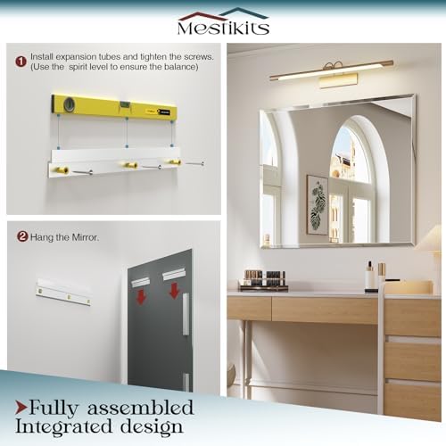 36"x48" Frameless Bathroom Mirror, Beveled Bathroom Vanity Mirror - Image 6
