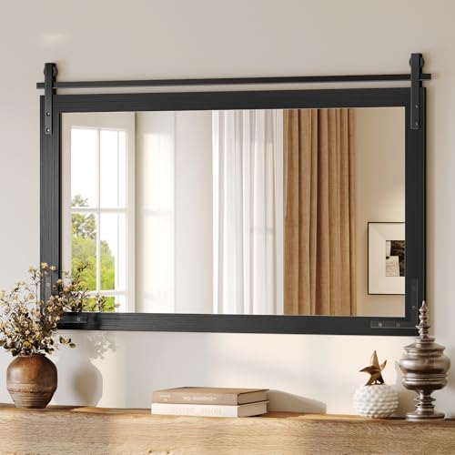 Brightify Black Farmhouse Mirror by Brightify
