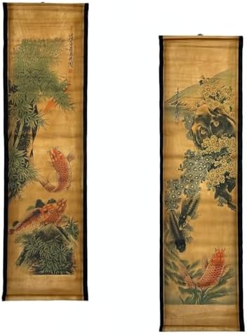 CIFIBIFUN Wall Scroll Hanging Painting Decor Japanese Art Koi Fish Fengshui - Image 4