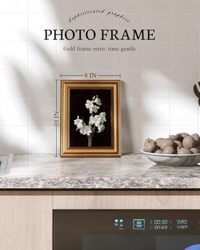 VIYYIEA Vintage White Lily Wall Art Print, Floral Pictures, 8x10 Inch - Image 2